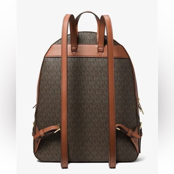 New Michael Kors Jaycee Large Logo Backpack Brown with Dust bag included - Picture 4 of 5